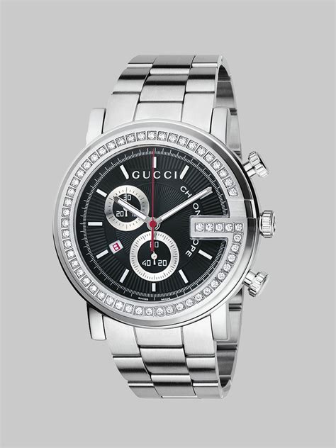 gucci interlocking watch with diamonds|gucci watch g chrono.